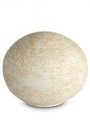 Keepsake urn of porcelain 'Sfera' - Sahara sand relief