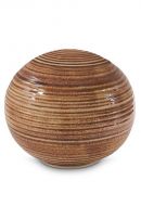Keepsake urn of porcelain 'Sfera' - Rust brown - hand-painted