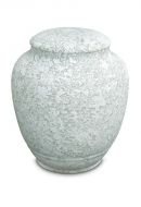 Porcelain cremation urn for ashes 'Classica' - Marine water relief