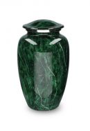 Cremation urn for ashes 'Elegance' green nature stone look