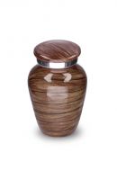 Small cremation urn for ashes 'Elegance' wood look