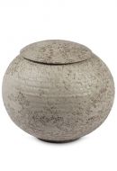 Porcelain Cremation Urn for Ashes 'Sfera' brown