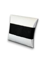 Biodegradable Sea Urn for Ash Scattering on Water - white with black band