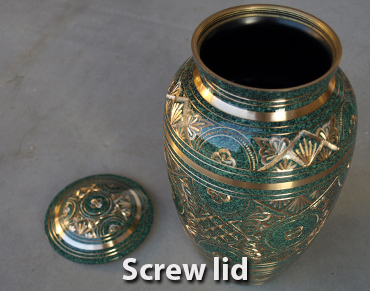 legendURN brass funeral urns with screw lid
