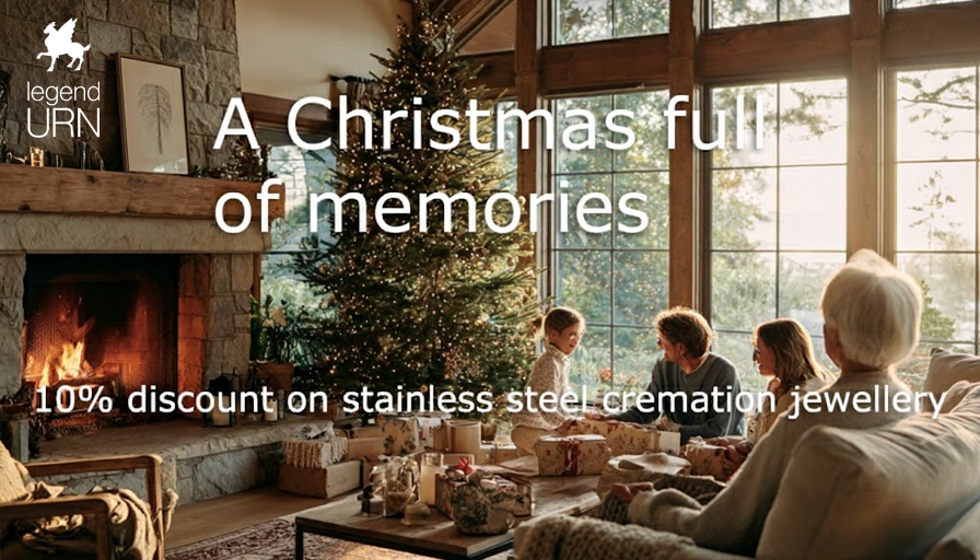 A Christmas full of memories: 10% discount on stainless steel cremation jewellery